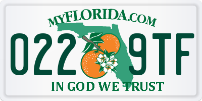 FL license plate 0229TF