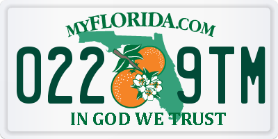 FL license plate 0229TM