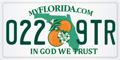 FL license plate 0229TR