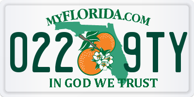 FL license plate 0229TY