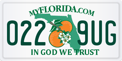 FL license plate 0229UG