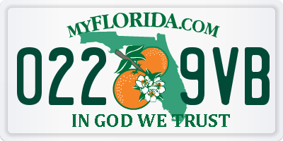 FL license plate 0229VB