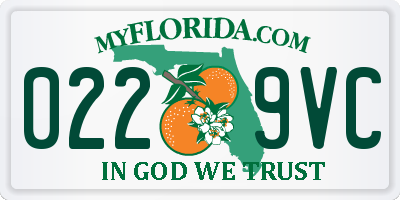 FL license plate 0229VC