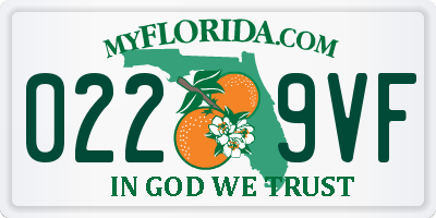 FL license plate 0229VF