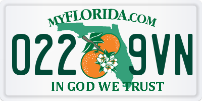 FL license plate 0229VN