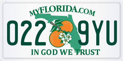 FL license plate 0229YU