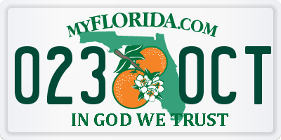 FL license plate 0230CT