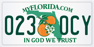 FL license plate 0230CY