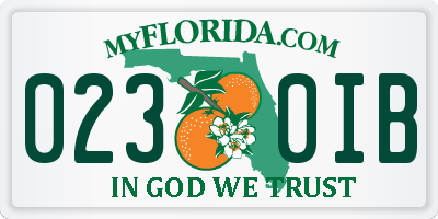 FL license plate 0230IB