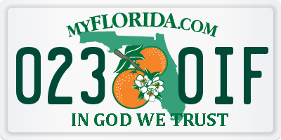 FL license plate 0230IF