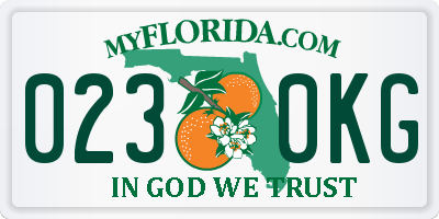 FL license plate 0230KG
