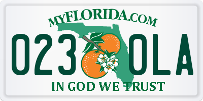 FL license plate 0230LA