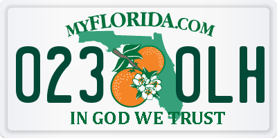 FL license plate 0230LH