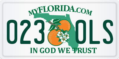 FL license plate 0230LS