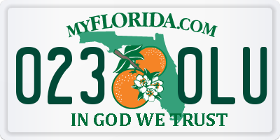 FL license plate 0230LU