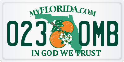 FL license plate 0230MB
