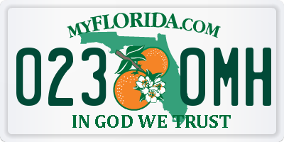 FL license plate 0230MH