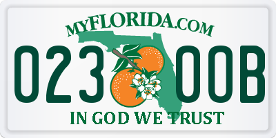 FL license plate 0230OB