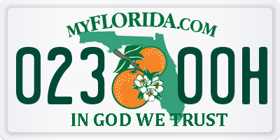 FL license plate 0230OH