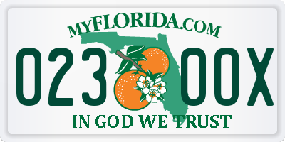 FL license plate 0230OX