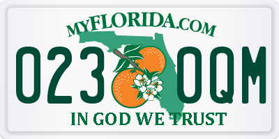 FL license plate 0230QM