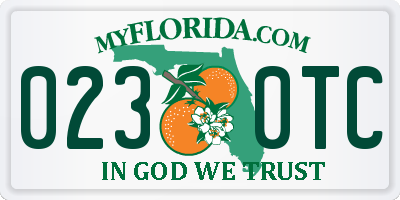 FL license plate 0230TC