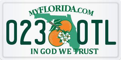 FL license plate 0230TL