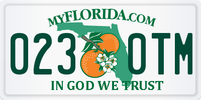 FL license plate 0230TM