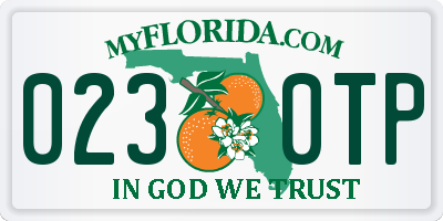 FL license plate 0230TP