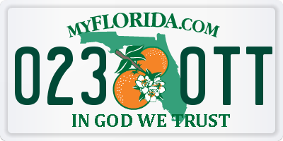FL license plate 0230TT