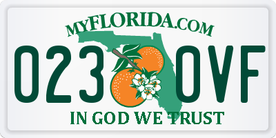 FL license plate 0230VF