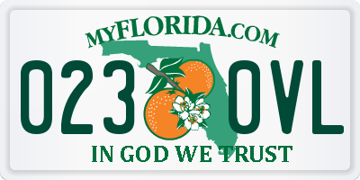 FL license plate 0230VL