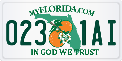 FL license plate 0231AI