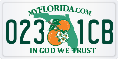 FL license plate 0231CB