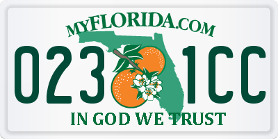 FL license plate 0231CC