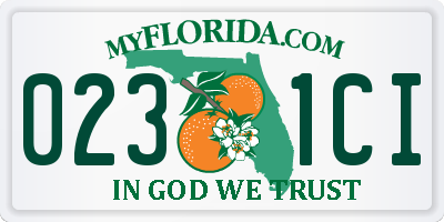FL license plate 0231CI