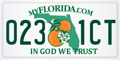 FL license plate 0231CT