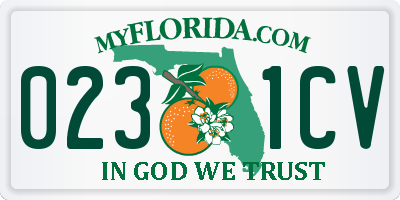 FL license plate 0231CV