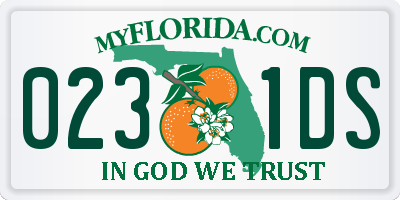 FL license plate 0231DS