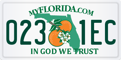 FL license plate 0231EC