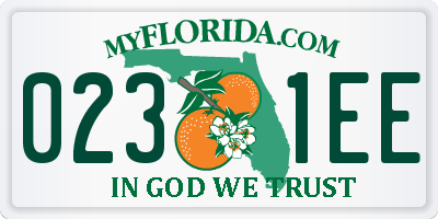 FL license plate 0231EE