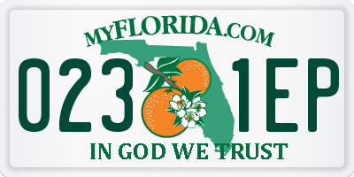 FL license plate 0231EP