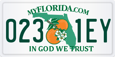 FL license plate 0231EY