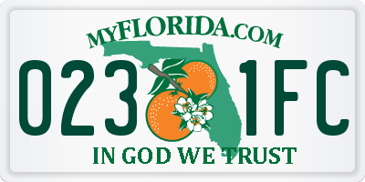 FL license plate 0231FC