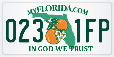 FL license plate 0231FP