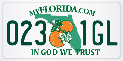 FL license plate 0231GL