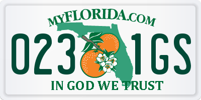 FL license plate 0231GS