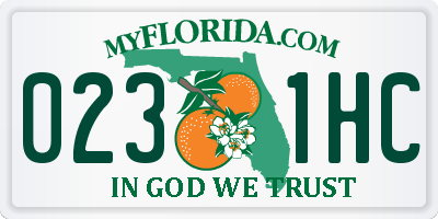 FL license plate 0231HC