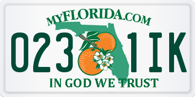 FL license plate 0231IK