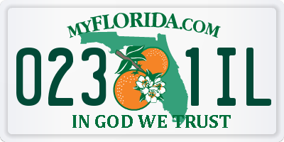 FL license plate 0231IL